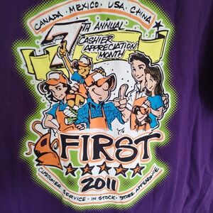 2011 Home Depot Employee Polo Shirt Purple Large Cashier Appreciation Month CAM